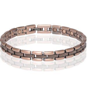 Antique Copper Magnetic Link Bracelet - Arthritis Pain Relieve Energy Bracelet